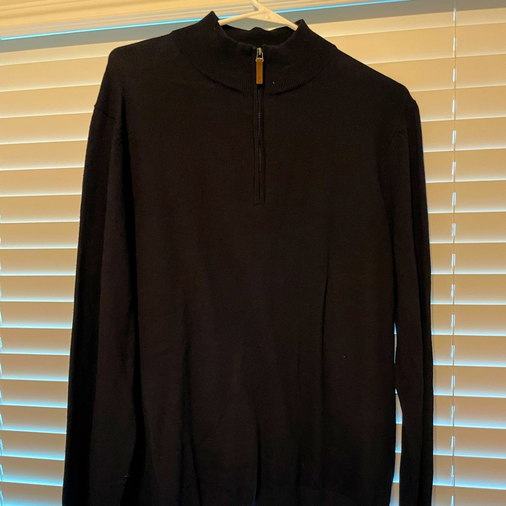 New with tags Nordstrom men’s cotton and cashmere sweater black